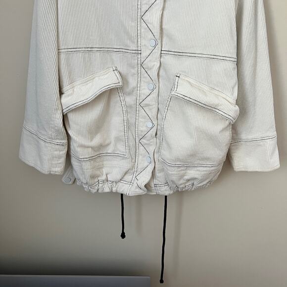 We The Free Off White Corduroy Utility Jacket Size M - Picture 5 of 13